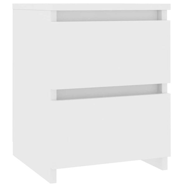 vidaXL Mesa de cabeceira 30x30x40 cm contraplacado branco