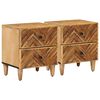 vidaXL Mesa-de-cabeceira com gaveta 2 pcs Castanho 40 x 33,5 x 46 cm