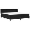 vidaXL Cama Box com colch&atilde;o com cabeceira Preto 200 x 180 cm tecido