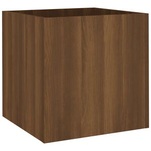 vidaXL Vaso/floreira 40x40x40 cm madeira processada carvalho castanho
