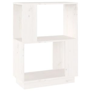 vidaXL Estante/divis&oacute;ria 51x25x70 cm pinho maci&ccedil;o branco