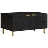 vidaXL Mesa de centro 80x50x40 cm derivados de madeira preto