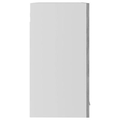 vidaXL Armário de parede c/ vidro 60x31x60 cm contraplacado cinza