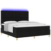 vidaXL Cama Box Spring LED com colch&atilde;o Preto 180 x 200 cm tecido