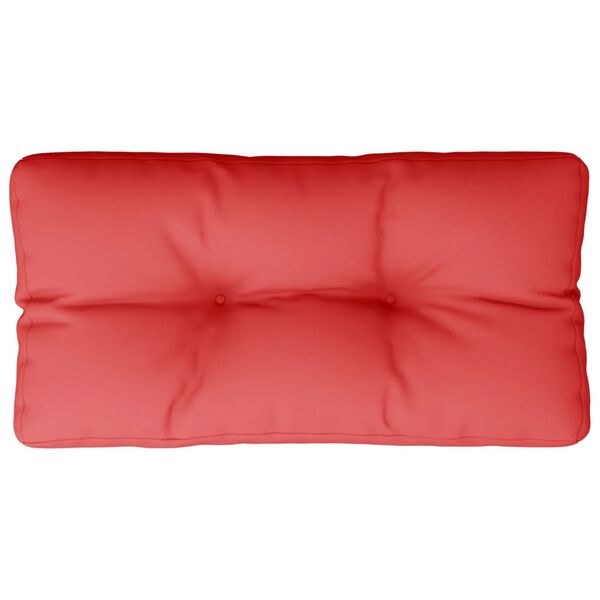 vidaXL Almofad&atilde;o para sof&aacute; de paletes 80x40x12 cm tecido vermelho