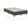 vidaXL Cama boxspring 120x200 cm tecido cinzento-escuro
