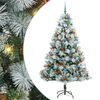 vidaXL &Aacute;rvore de Natal Artificial Verde e branco 210 cm