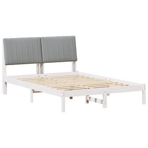 vidaXL Estrutura da Cama com cabeceira Branco 135 x 190 cm