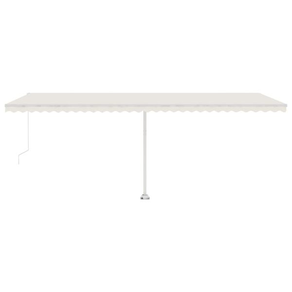 vidaXL Toldo retr&aacute;til manual independente 600x350 cm cor creme