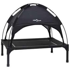 vidaXL Cama para Cachorro 63 x 49,5 x 60 cm A&ccedil;o Preto