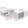vidaXL Conjunto de Sof&aacute; de Jardim Manual 8 pcs bege e cinzento claro