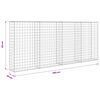 vidaXL Muro gabi&atilde;o com tampas a&ccedil;o galvanizado 200x20x85 cm