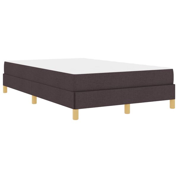 vidaXL Cama Box com colch&atilde;o Marrom Escuro 120 x 190 cm tecido