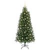 vidaXL &Aacute;rvore de Natal Artificial com 300 LEDs Verde 180 cm PE e PVC