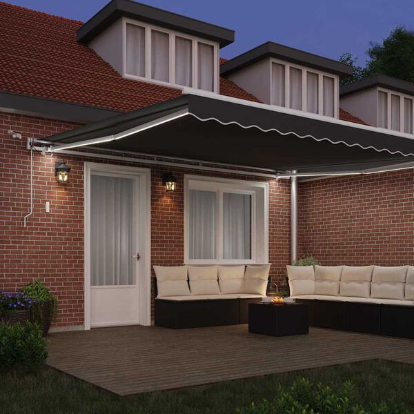 vidaXL Estrutura de Toldo Branco 500 × 350 cm Alumínio