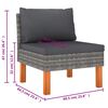 vidaXL 6 pcs conjunto lounge de jardim c/ almofad&otilde;es vime PE cinzento