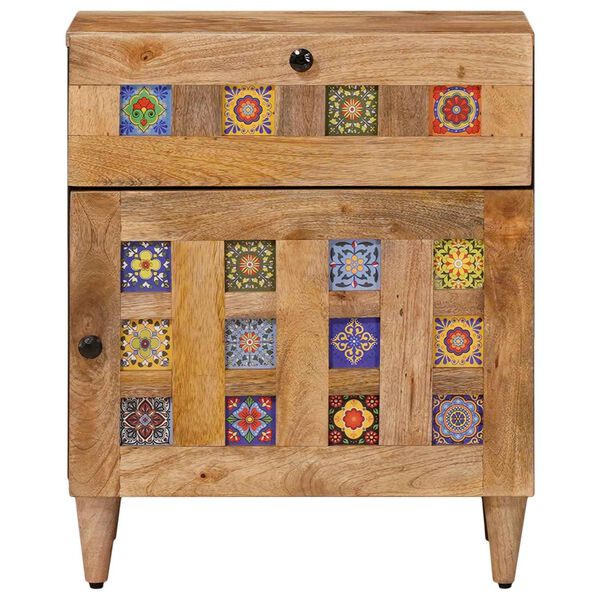 vidaXL Arm&aacute;rio de Cabeceira com gaveta Natural 50 x 33 x 60 cm