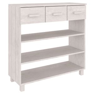vidaXL Mesa consola HAMAR 90x35x90 cm pinho maci&ccedil;o branco