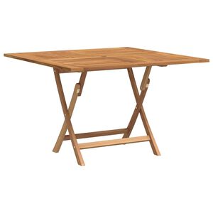 vidaXL Mesa de jardim dobr&aacute;vel 110x110x75 cm madeira de teca maci&ccedil;a
