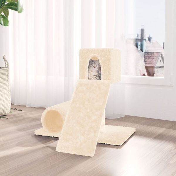 vidaXL &Aacute;rvore para gatos com poste arranhador sisal 59 cm cor creme