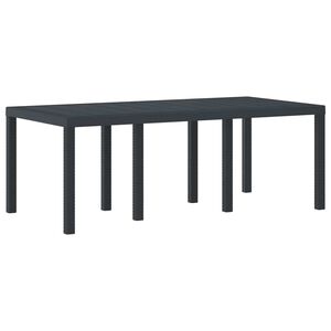 vidaXL Mesa de Jantar para Jardim Antracite 200 x 100 x 73 cm vime PE