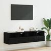 vidaXL Gabinetes de TV na Parede 2 pcs Carvalho Preto 60 x 30 x 30 cm