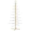 vidaXL &Aacute;rvore de Natal de metal KUOPIO 210 cm Branco quente A&ccedil;o Preto