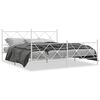 vidaXL Estrutura de cama com cabeceira e p&eacute;s 183x213 cm metal branco