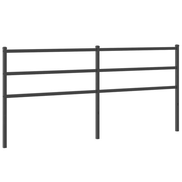 vidaXL Cabeceira de cama 193 cm metal preto