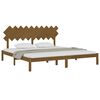 vidaXL Estrutura de cama 200x200 cm castanho mel madeira maciça