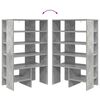 vidaXL Arm&aacute;rio de Sapatos 2 pcs Cinzento Madeira processada