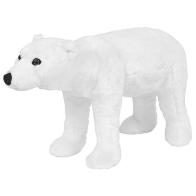 vidaXL Brinquedo de montar urso polar peluche branco XXL