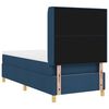 vidaXL Cama Box com colch&atilde;o com cabeceira Azul 140 x 200 cm tecido