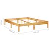 vidaXL Estrutura de cama 180x200 cm madeira carvalho maciça
