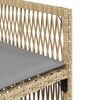vidaXL 13 pcs conj. jantar jardim c/ almofad&otilde;es vime PE bege misturado