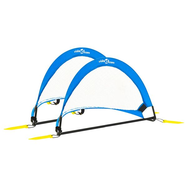 vidaXL Baliza de futebol infantil 2 pcs 75,5x46x48 cm