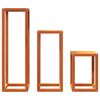 vidaXL Suportes para vasos 3 pcs madeira de pinho maciça castanho-mel