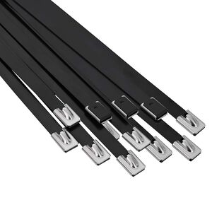 vidaXL Amarra de Cabo 12 unid. 7,9 x 250 mm Preto