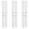 vidaXL Cestos gabi&atilde;o 3 pcs a&ccedil;o galvanizado 25x25x197 cm