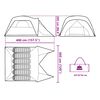 vidaXL Tenda familiar c/ avançado 6 pessoas impermeável cinza/laranja