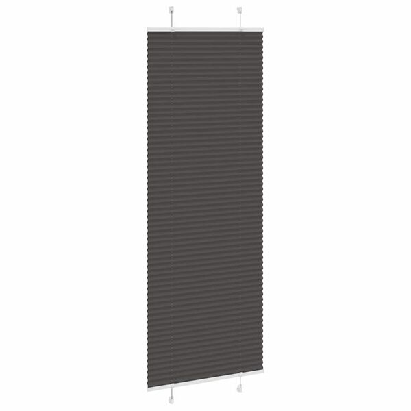 vidaXL Preto Plissada Cega 80x200 cm Largura Tecido 79,4 cm Poli&eacute;ster