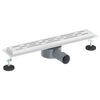 vidaXL Ralo de Chuveiro com Design Linear e Sif&atilde;o 360&deg; Prateado 50 cm