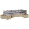 vidaXL Conjunto de Sof&aacute; de Jardim 8 unid. Bege vime PE