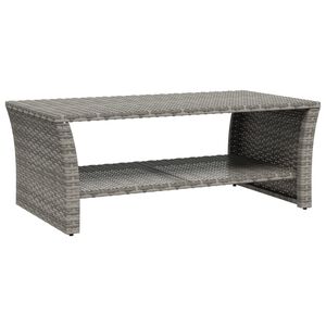 vidaXL Mesa de centro 100x50x40 cm vime PE cinzento