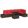 vidaXL Conjunto de Sof&aacute; de Jardim 7 unid. 6-N&uacute;mero de lugares