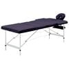 vidaXL Mesa de massagens dobr&aacute;vel 3 zonas alum&iacute;nio roxo