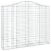 vidaXL Cesto gabi&atilde;o arqueado 200x30x160/180 cm ferro galvanizado