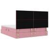vidaXL Cama com luzes de tira LED Rosa 180 x 200 cm Veludo