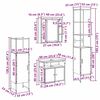 vidaXL Conjunto de M&oacute;veis para Banheiro 4 pcs Carvalho Sonoma