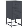 vidaXL Mesa de cabeceira 36x39x78 cm a&ccedil;o antracite